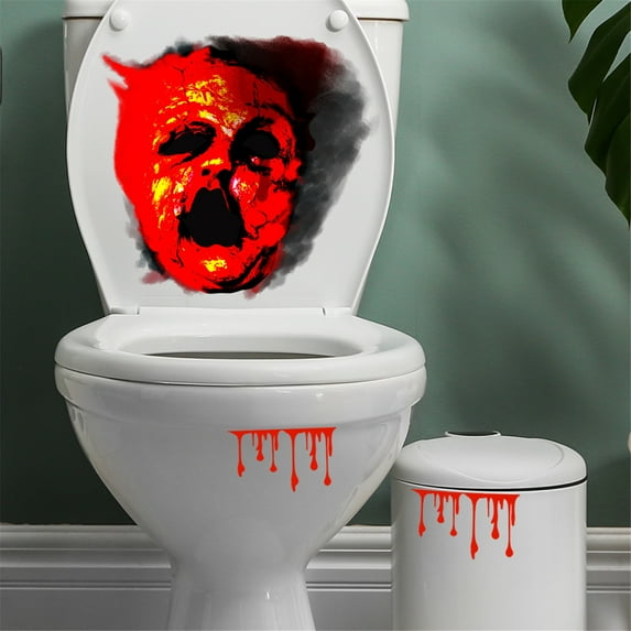 Avdolw Scary Halloween Human Face Handprint Wall Sticker - Horror Party Decoration for Spooky Atmosphere