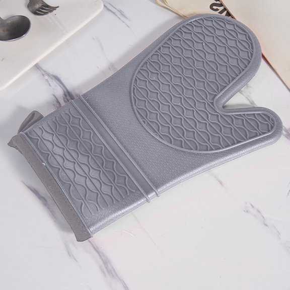 Avdolw Silicon Oven Gloves, Heat Resistant to 250°C, Non-Slip, Wear-Resistant, Microwave Safe Mitts for Kitchen Baking and Cooking, Easy to Clean, Blue/Pink/Grey