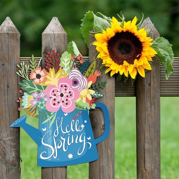 Avdolw Spring Flowers Decorating Home Wooden Ambiance - Multicolor, 11.81x10.03in, Plastic, Easy to Use, Versatile Ornament