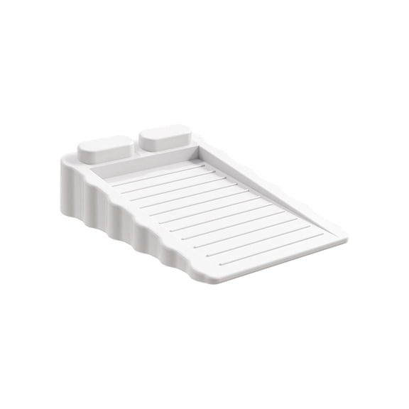 Avdolw Stackable Adjustable Plastic Door Stop Wedge, Drill-Free Anti-Slam Door Blocker Durable Safety Home Room Security Accessory,White