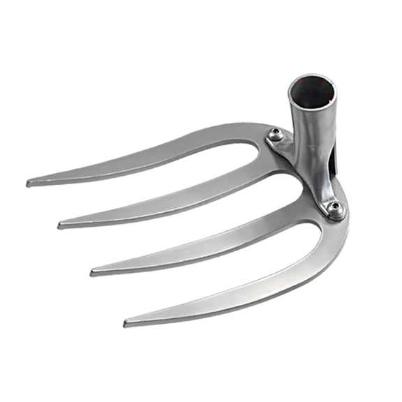 Avdolw All Steel Four - Tooth Iron Rake - Durable Gardening Tool for Tilling, Cultivating, and Weeding - Enhanced Aeration for Optimal Plant Growth,White A