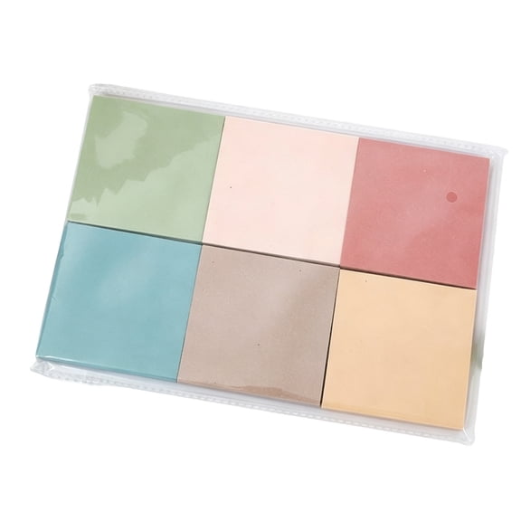 Avdolw Strong Adhesive Sticky Notes - 6 Colors Curved Removable Pads for Office & Daily Use, Thick No - Bleed Paper, Ideal for Task Organization and Reminders,Green