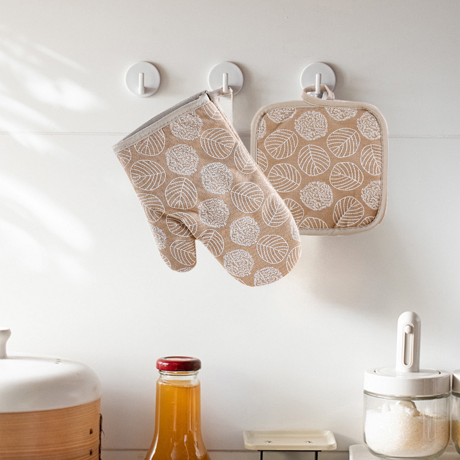 Avdolw Thickened Insulated Oven Gloves and Insulation Pad Set