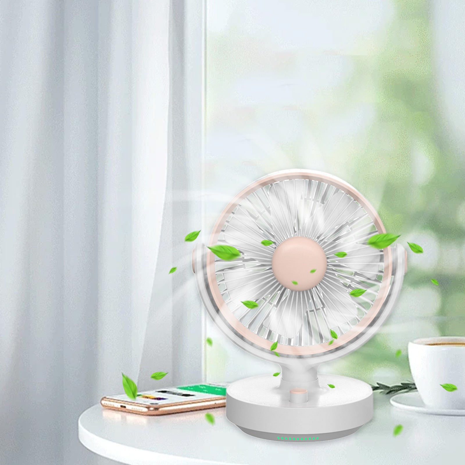 Avdolw USB Rechargeable Desktop Fan Quiet, High Airflow, Removable