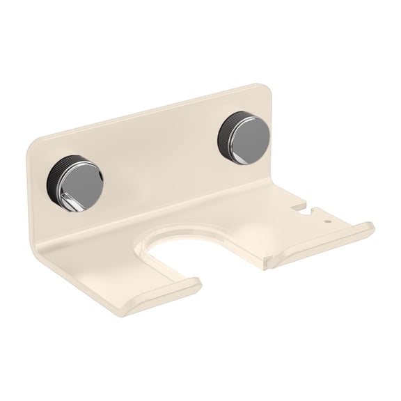Avdolw Wall Mounted Hair Dryer Storage Rack Non Perforated Metal Bracket for Bathroom Heavy Duty Design Efficient Space Saver Fits Various Hair Dryer Styles and Cords,White