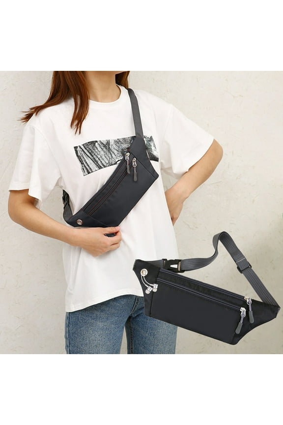 Waterproof Fanny Pack for Women & Men - 3 Zipper Pockets, Adjustable Strap, Crossbody Belt Bag for Travel, Cycle, Run