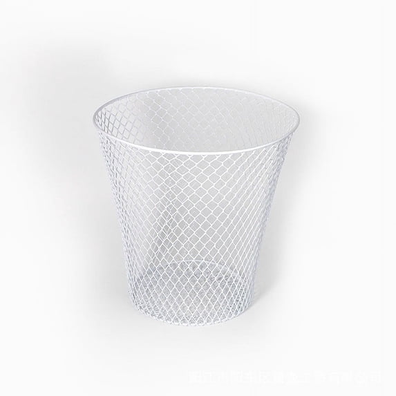 Avdolw Wire Mesh Round Waste Basket | Trash Can Mesh Round Open Top Wastebasket | Recycling Bins Garbage Waste Baskets | Wire Mesh Desk Trash Can