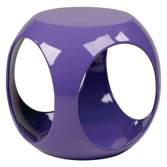 OSP Home Furnishings Slick High Gloss Accent Table Purple