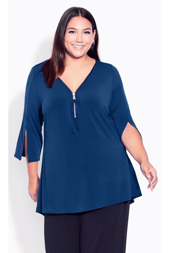 Women's Plus Size Plus Size Luella Plain Top - Navy