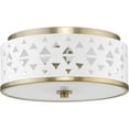 thumbnail image 1 of Avec 12.5 in. 1-Light Champagne Bronze Global Metal Flush Mount Light, 1 of 11