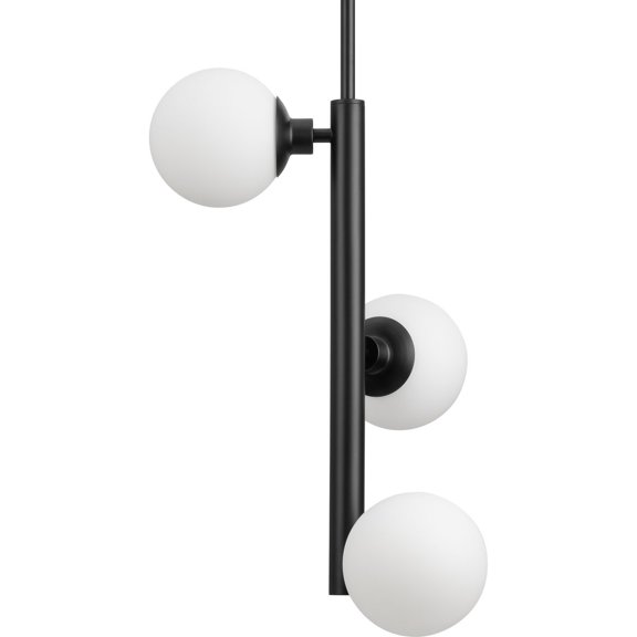 Avec 13.375 in. 3-Light Matte Black Contemporary Pendant Light