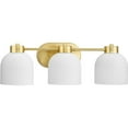 thumbnail image 1 of Avec 22-in 3-Light Brushed Gold Contemporary Bath Vanity Light, 1 of 11