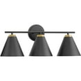 thumbnail image 1 of Avec 22-in 3-Light Matte Black Contemporary Bath Vanity Light, 1 of 11