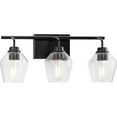 thumbnail image 1 of Avec Adalyn Collection 3-Light Matte Black Dimmable Vanity Light with Clear Glass Shades, 1 of 17