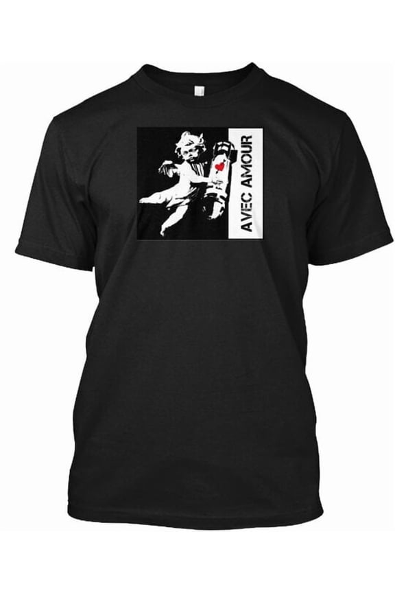 Avec Amour By Chakib Benkara T-Shirt Made in the USA Size S to 5XL