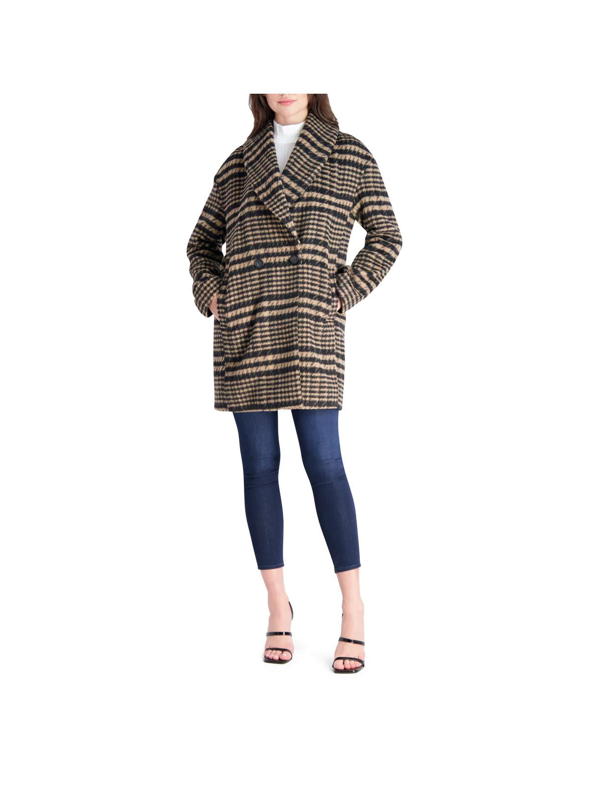 Avec Les Filles Brushed Faux Wool Plaid Coat for Women Walmart