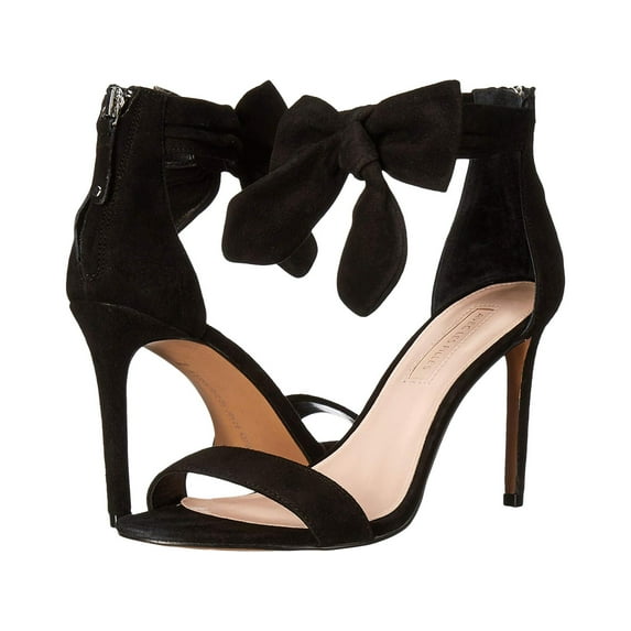 Avec Les Filles Womens jax Fabric Open Toe Casual Ankle Strap, Black, Size 10.0