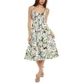 thumbnail image 1 of Avec Les Filles womens  Botanical Print A-Line Dress, 6, White, 1 of 3