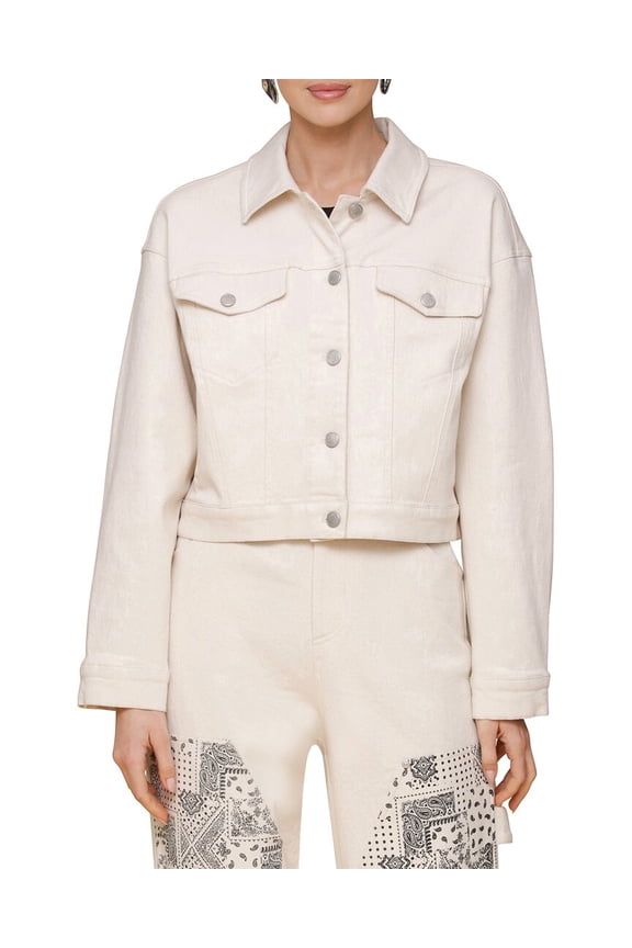 womens  Heart Inset Trucker Jacket, s