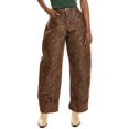 thumbnail image 1 of Avec Les Filles womens  Vintage Floral Barrel Leg Jean, 30, Brown, 1 of 3