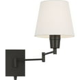 thumbnail interactive-video image 1 of Avec Seymour Collection Modern Farmhouse Matte Black Wall Indoor Sconce with White Fabric Shade, 1 of 21