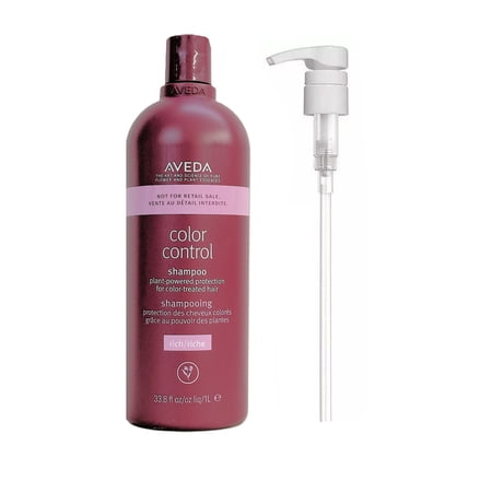 Aveda Color Control Rich Shampoo with Free Pump 33.8 fl oz (1 Liter)