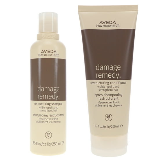 Aveda Damage Remedy Restructuring Shampoo 8.5 oz & Conditioner 6.7 oz Combo Pack