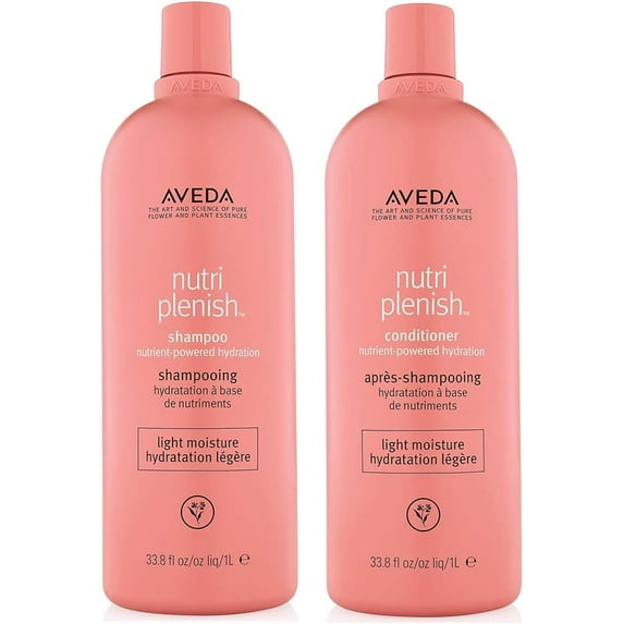 Aveda Nutriplenish Light Moisture Shampoo and Conditioner 33.8 oz Liter Duo