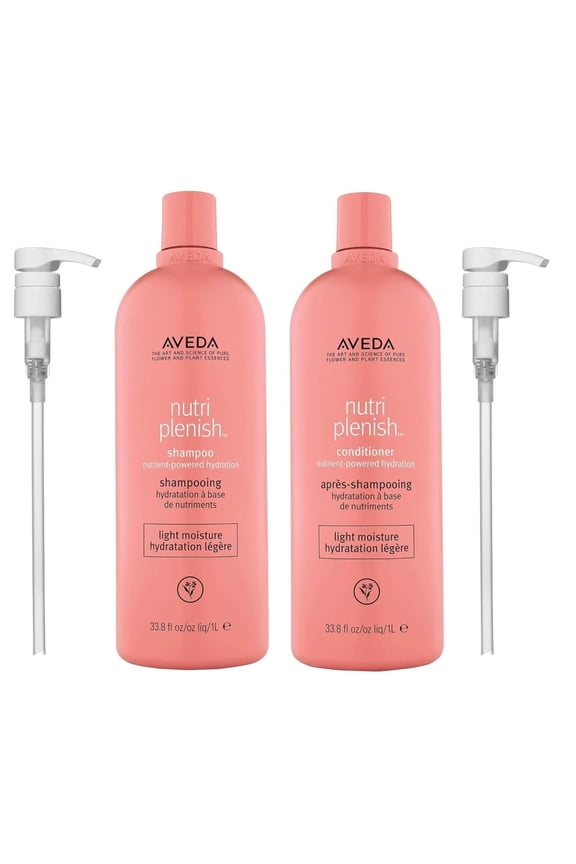 Nutriplenish Light Moisture Shampoo and Conditioner Set 33.8 oz Each with Pumps