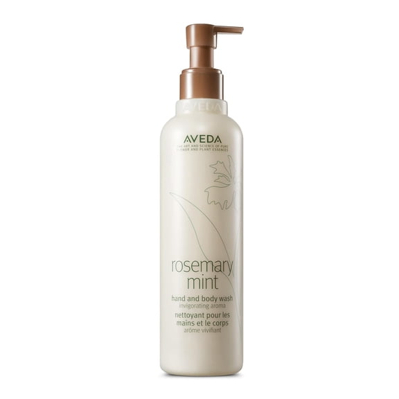 Aveda Rosemary Mint Hand and Body Wash 12.2 fl oz, Refreshing Herbal Cleanser