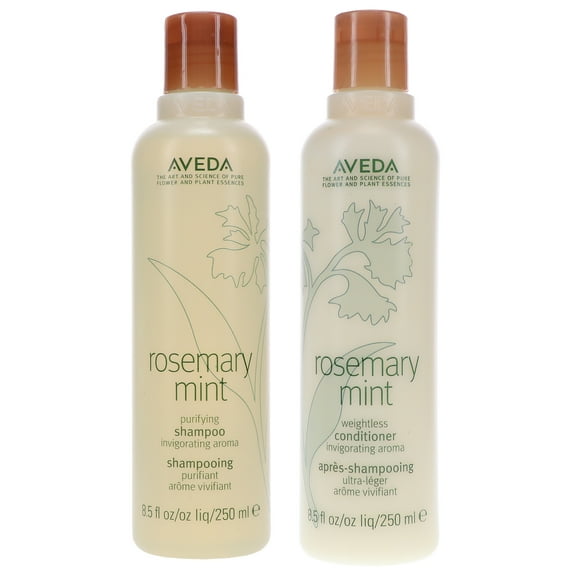 Aveda Rosemary Mint Purifying Shampoo 8.5 oz & Rosemary Mint Weightless Conditioner 8.5 oz Combo Pack
