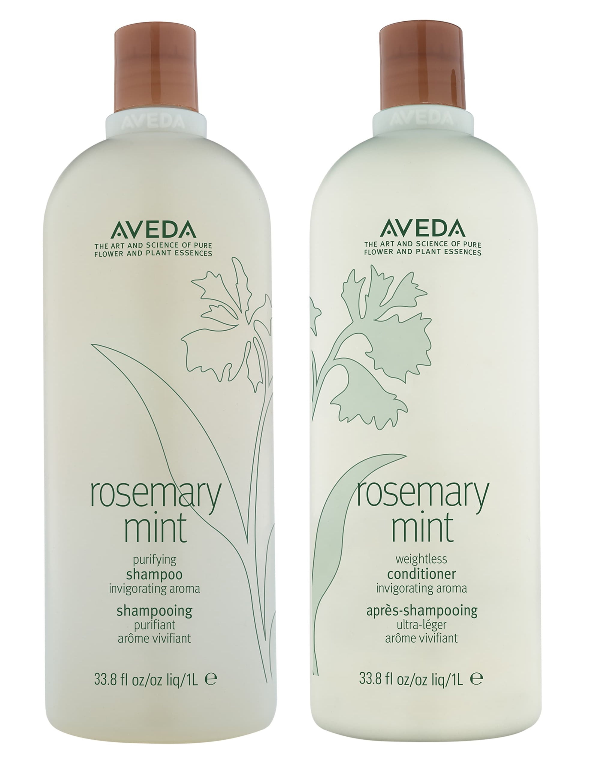 Perfekt Lighed Sow Aveda Rosemary Mint Purifying Shampoo and Weightless Conditioner Duo Liter  - Walmart.com