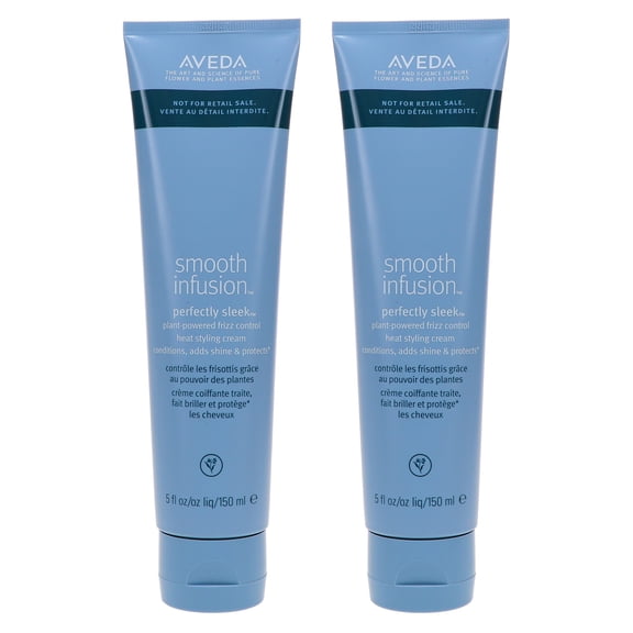 Aveda Smooth Infusion Perfectly Sleek Heat Styling Cream 5 oz 2 Pack