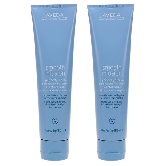 Aveda Smooth Infusion Perfectly Sleek Heat Styling Cream 5 oz 2 Pack