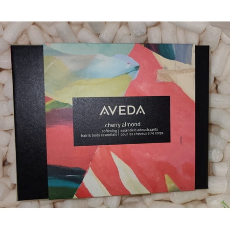 Aveda cherry almond softing hair & body essential set box *NEW*