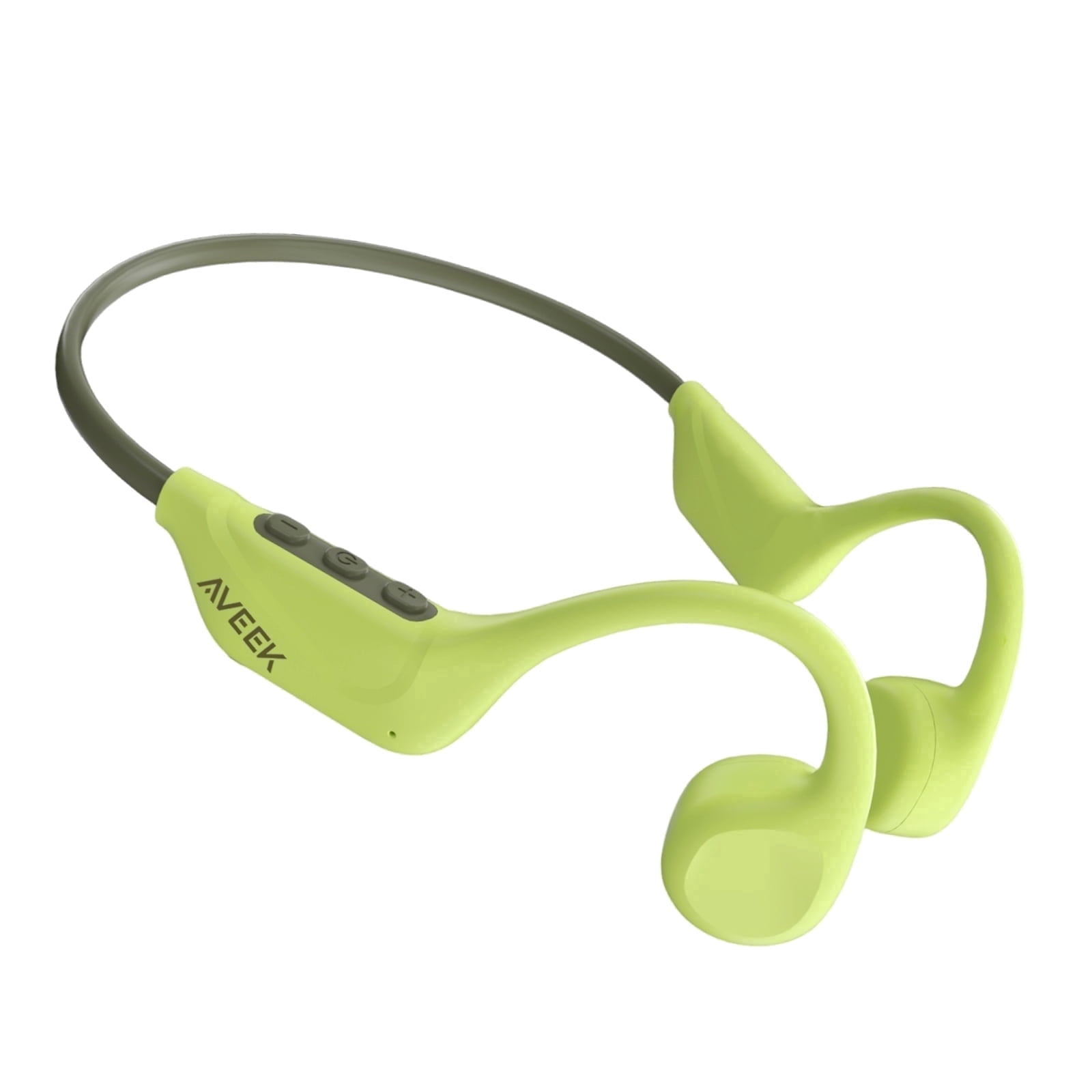 Aveek Bone Conduction Earphones, Open-Ear Wireless Headphones, Bluetooth 5.4 with Microphone, 10H Battery for Running,Cycling,Outdoors,Green