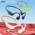 Push Buttones Aveek Open Ear Bone Conduction Wireless Headphones with Microphone ...