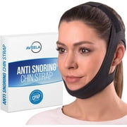 AVEELA Chin Strap for Sleeping | CPAP Chin Strap for Anti-Snoring | Adjustable Jaw Support Snoring Solution, Double Airflow Design for Men & Women | Medium Size