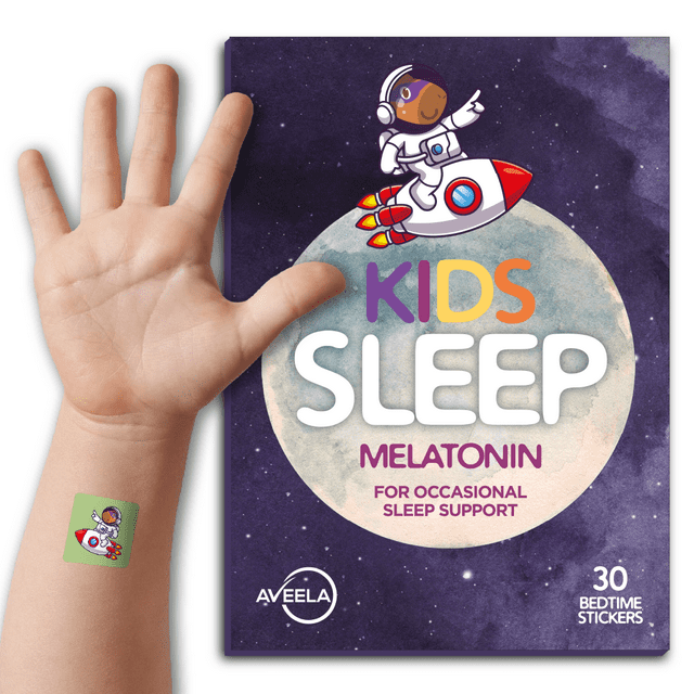 Aveela Sleep Patches for Kids with Melatonin, Natural Sleeping Aid, 30