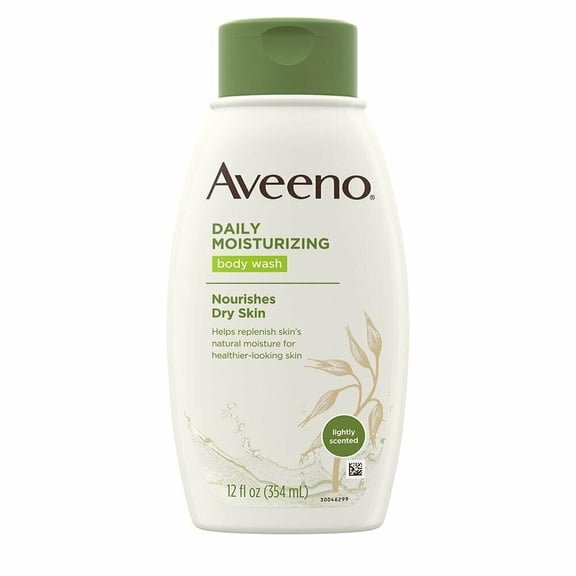 Aveeno Active Natural Moisturizing Body Wash Lightly Scented 12 oz, 5-Pack