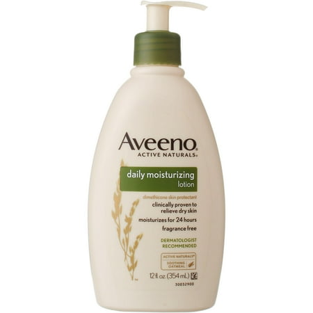 Aveeno Active Naturals Daily Moisturizing Lotion, Fragrance Free, 12 fl oz (1 Pack)