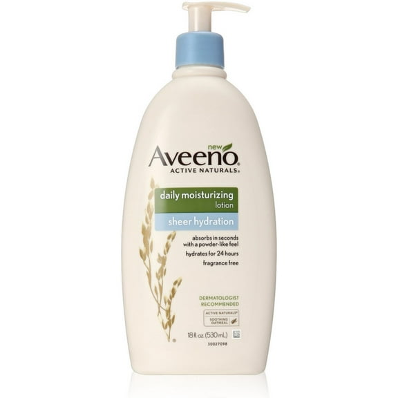 Aveeno Active Naturals Daily Moisturizing Lotion, Sheer Hydration 18 oz (Pack of 6)
