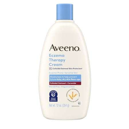 Aveeno Active Naturals Eczema Therapy w/ Colloidal Oatmeal Moisturizing Cream, 12 oz