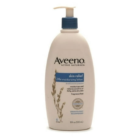 Aveeno Active Naturals Skin Relief Moisturizing Lotion, Fragrance Free - 18 Oz, 2 Pack