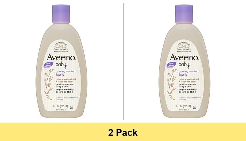 Aveeno Baby Calming Comfort Bath & Body Wash, Lavender & Vanilla, 8 fl oz - 2 Pack
