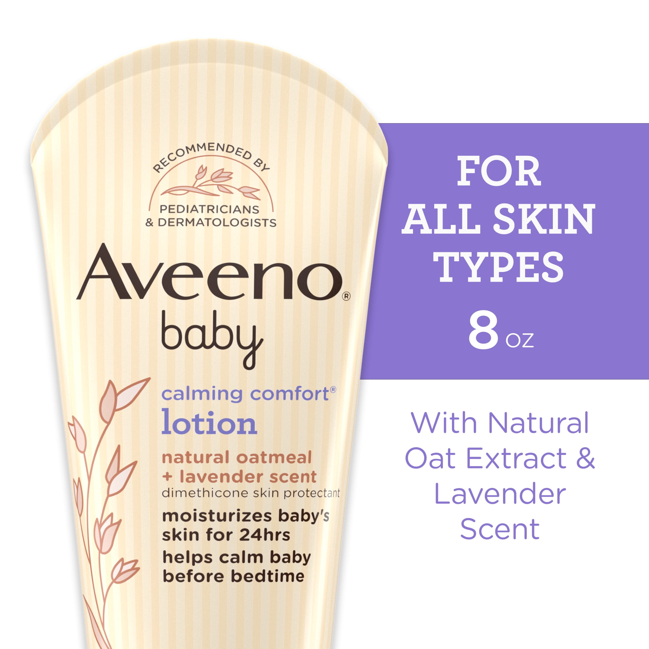 Aveeno Baby Calming Comfort Moisturizing Lotion with Lavender, Vanilla and  Natural Oatmeal, 8 fl. oz