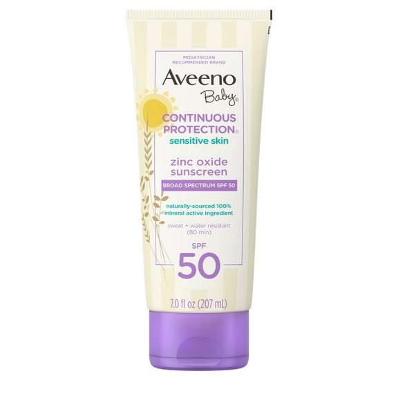 Aveeno Baby Continuous Protection Mineral Sunscreen, SPF 50, 7 fl. oz