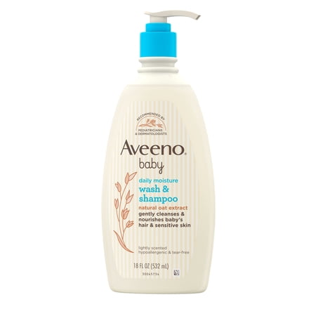 Aveeno Baby Daily Moisture Body Wash & Shampoo, 18 Fl oz
