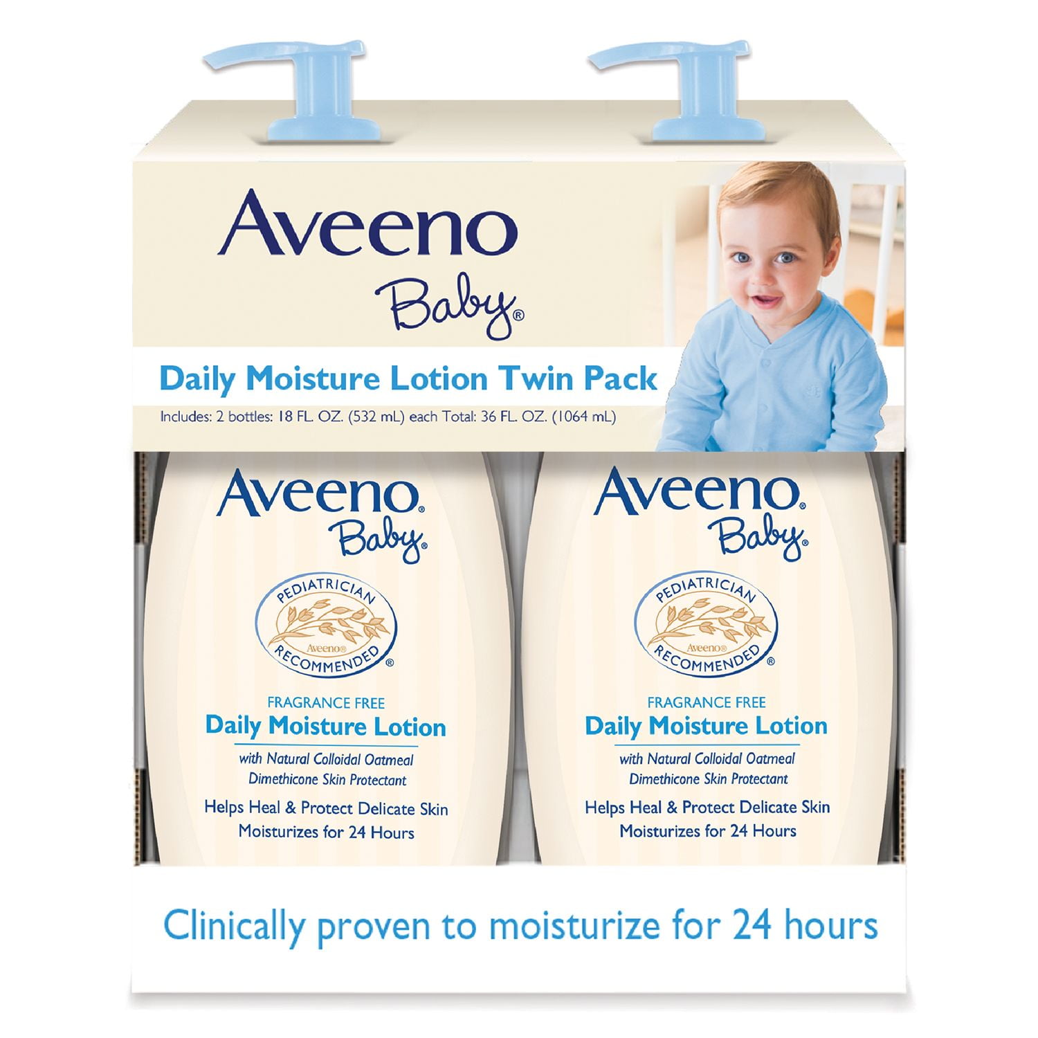 Aveeno Baby Daily Moisture Lotion Piel Delicada 227g 2 Pack –