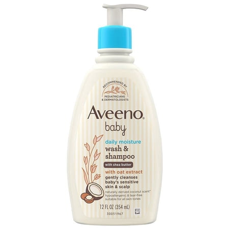 Aveeno Baby Daily Moisturizing 2-in-1 Body Wash & Shampoo 12.0 fl oz